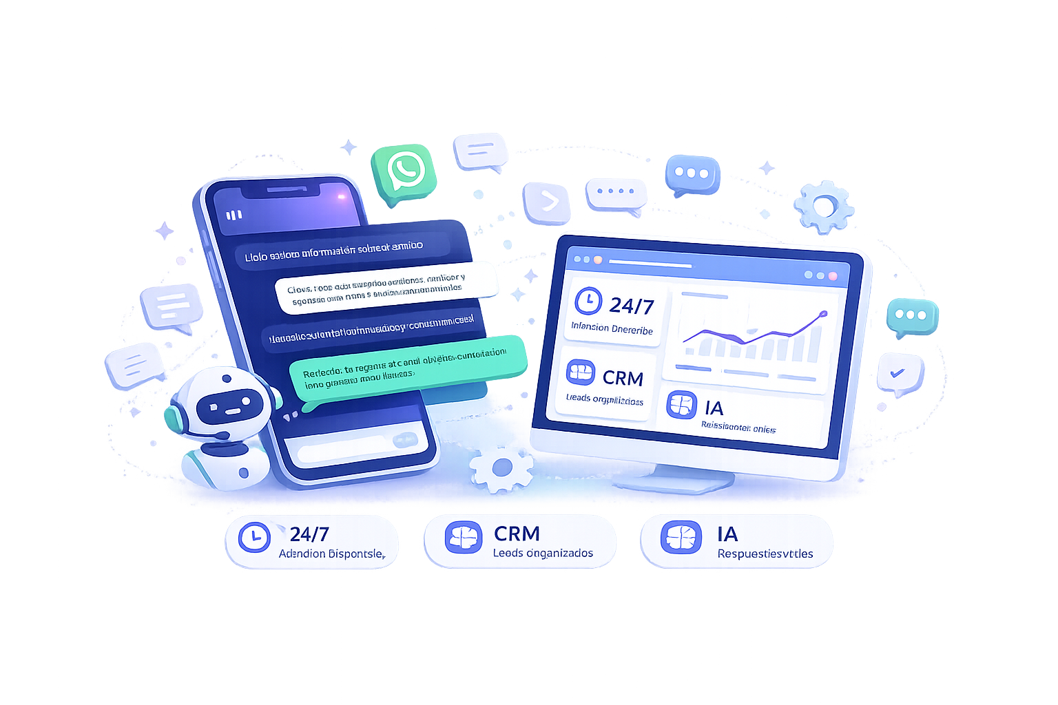 Chatbots para empresas en WhatsApp y web con inteligencia artificial